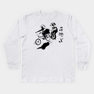 bmx racing 90's Kids Long Sleeve T-Shirt